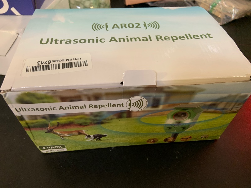 Photo 1 of Solar-Powered Ultrasonic Animal Repellent with Motion Sensor, Waterproof Deer Repellent Device with LED Flashing Lights, Perfect for Outdoor Yards, Effective to Repel Deer, Coyotes, Raccoons, and Cats1 
