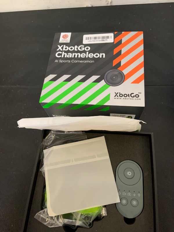 Photo 1 of XbotGo Chameleon AI Auto Sports Action Camera - 4K 60FPS Soccer Camera and Basketball Tracking Camera for Team Sports, Live Streaming, No Subscription, Works with iOS & Android (Lemon Green)