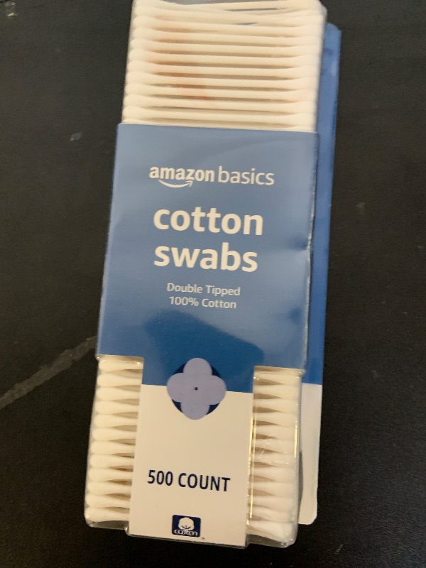 Photo 1 of Amazon Basics Cotton Swabs for Personal Hygiene and Baby Care, 500 Count, 1 Pack