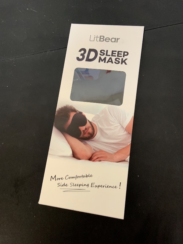 Photo 1 of LitBear Sleep Mask for Side Sleeper Women Men, Eye Mask for Sleeping Light Blocking, 3D Contoured Cup Sleeping Mask, Soft Breathable Sleep Eye Mask with Adjustable Elastic Strap for Flight Nap