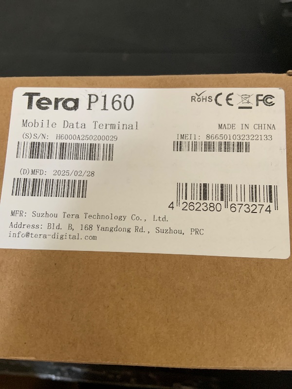 Photo 1 of Tera Android Barcode Scanner Mobile Computer with Charging Cradle Pistol Grip, 1D 2D QR Zebra Scanner, Android 10 Handheld PDA Data Terminal, IP 65 Rugged 4G Wi-Fi GPS Works with Bluetooth Model P160