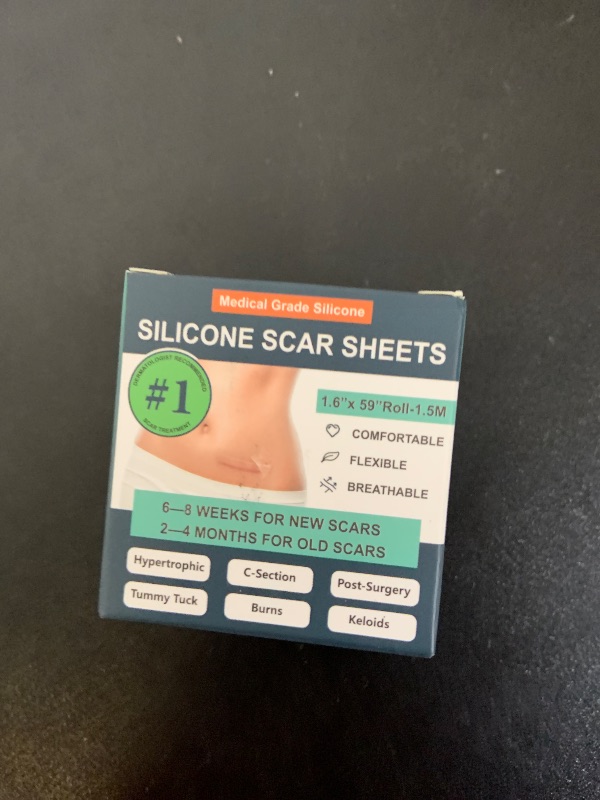 Photo 1 of Silicone Scar Sheets,Silicone Scar Tape,Silicone Sheets For Scars,Scar Tape For Surgical Scars,Keloid Bump Removal,Scar Removal For Surgical(1.6"x 60" Roll-1.5M)