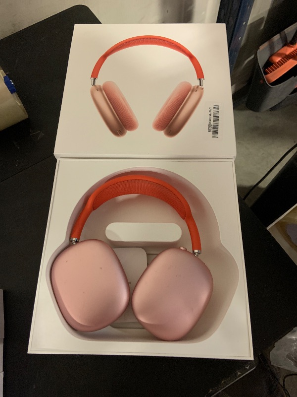 Photo 1 of Apple AirPods Max Wireless Over-Ear Headphones, Active Noise Cancelling, Transparency Mode, Personalized Spatial Audio, Dolby Atmos, Bluetooth Headphones for iPhone – Pink