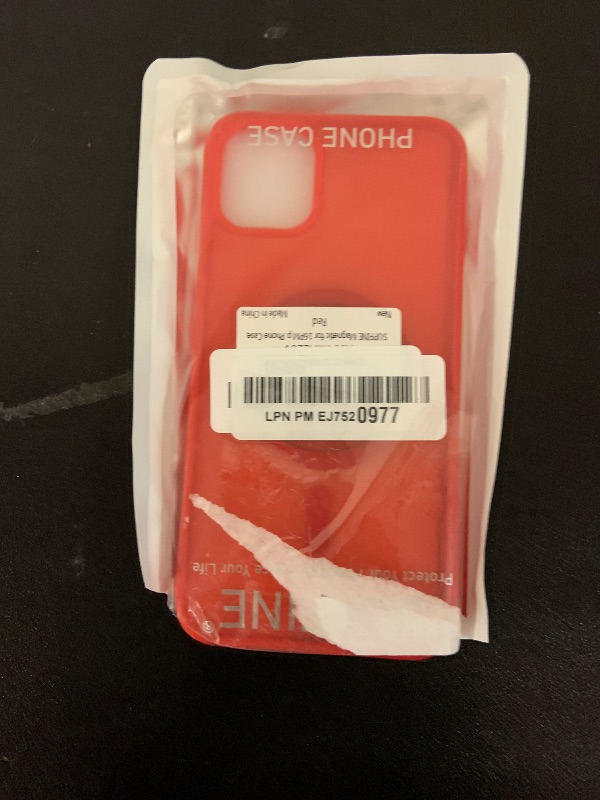 Photo 1 of SUPFINE Magnetic for iPhone 16 Pro Max Case (Compatible with MagSafe) (Military Grade Drop Protection) Slim Translucent Matte Shockproof with Anti-Fingerprint Phone Case,Red