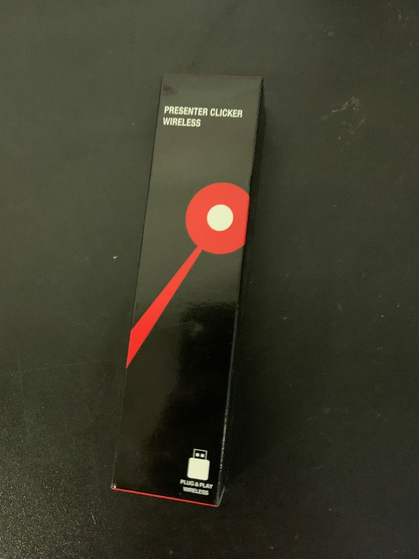 Photo 1 of Wireless Presenter, Hyperlink Volume Control Presentation Clicker RF 2.4GHz USB PowerPoint Clicker Presentation Remote Control Pointer Slide Advancer (Black)