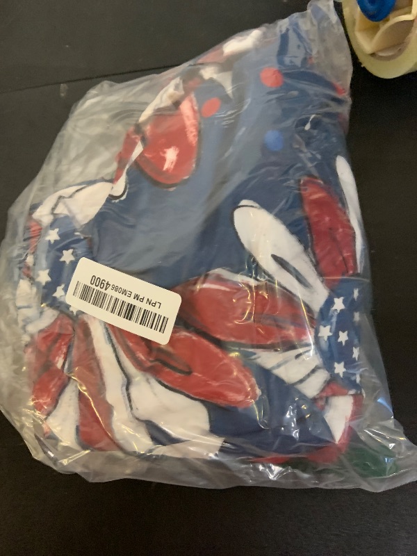 Photo 1 of Horaldaily 4th of July Tablecloth 60×84 Inch Rectangular, Patriotic Memorial Day Red and Blue Print Flowers Independence Day Washable Table Cover for Party Picnic Dinner Decor