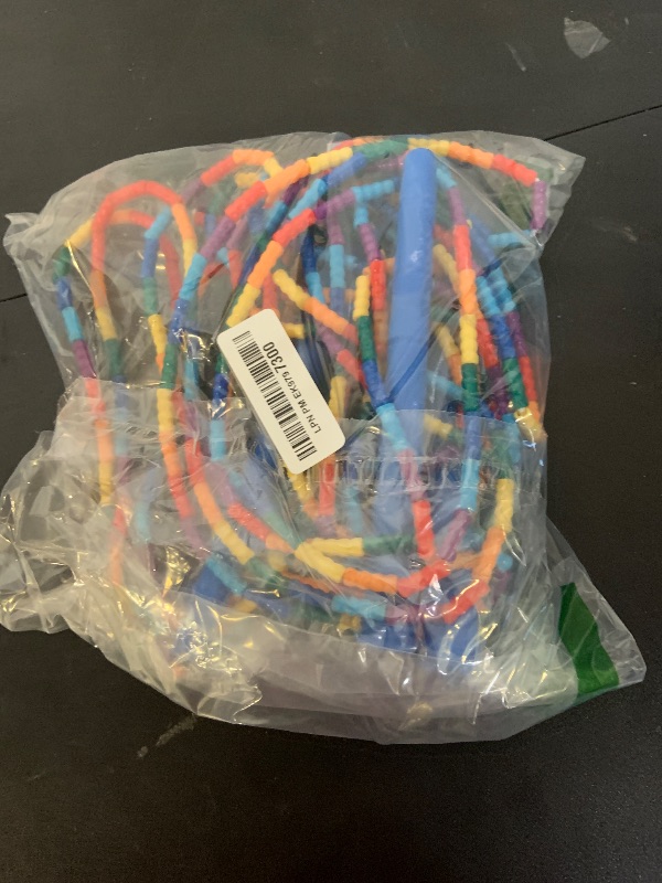 Photo 1 of Coolrunner 16 FT Long Jump Rope(2 PACK), Double Dutch Jump Ropes, Soft Beaded Skipping for Kids Adults, Plastic Segmented Long Enough for 4-5 Jumpers (Blue2)