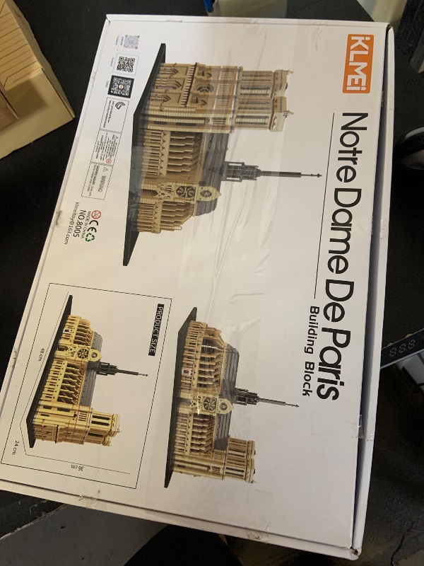 Photo 1 of KLMEi World Famous Architecture Micro Building Blocks Set Notre Dame De Paris 7380 PCS, Creative DIY Big Model Kit for Adults or Teens Ages of 14+