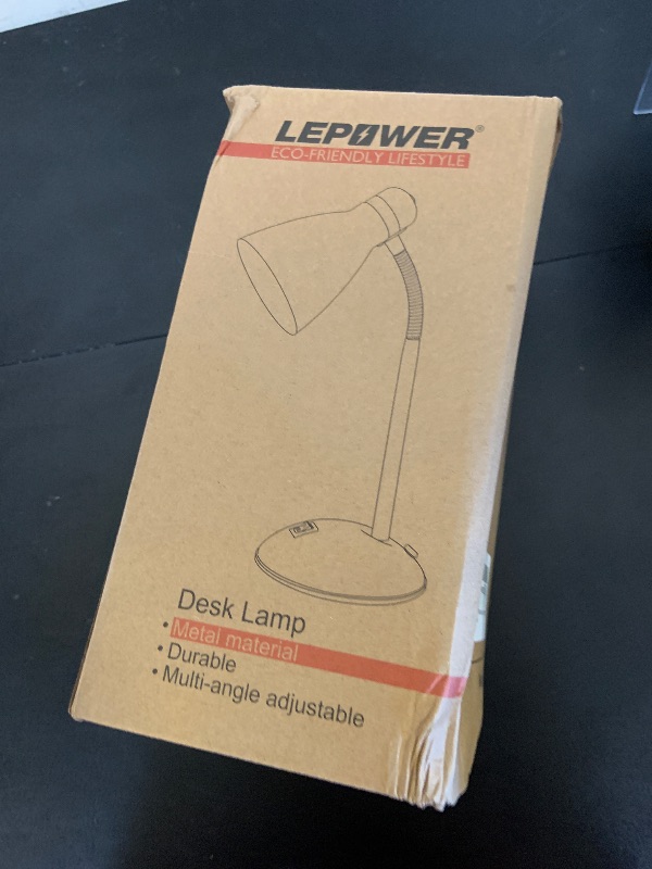 Photo 1 of LEPOWER Metal Desk Lamp, Eye-Caring Table Lamp, Study Lamps with Flexible Goose Neck for Bedroom, Home Office (Matte Black)