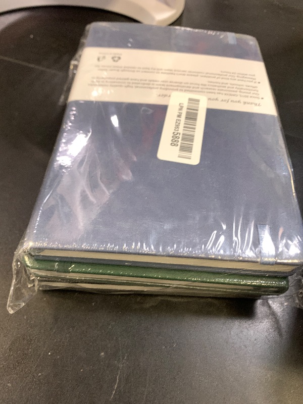 Photo 1 of Lined Journal Notebook, 3 Pack A5 College Ruled Notebooks for Work, Hardcover Notebook Each with 2 Pockets & Pen, Leather Journal for Women, Men, 160 Pages, 100GSM Thick Paper (Blue, Black, Green)