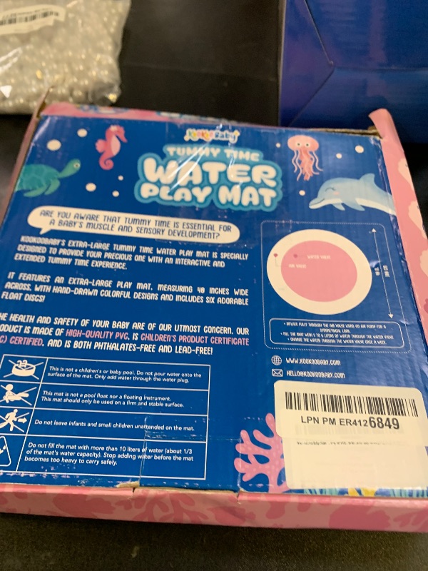 Photo 1 of KooKooBaby Tummy Time Water Mat for Babies - Xtra Large Sensory Baby Water Mat for Tummy Time & Motor Development - Leak-Proof Water Pad, Durable Infant Water Play Mats for Baby Boys & Girls 3 Months+