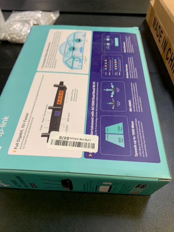 Photo 1 of TP-Link AC1900 Smart WiFi Router (Archer A8) -High Speed MU-MIMO Wireless Router, Dual Band Router for Wireless Internet, Gigabit, Supports Guest WiFi