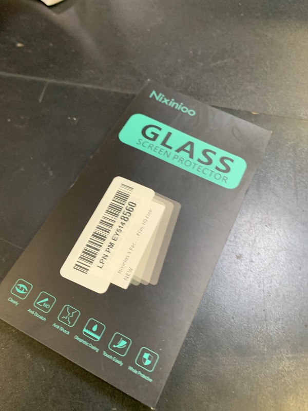 Photo 1 of Nixinioo 3 Pack Tempered Glass Screen Protector for Samsung Galaxy S23 Ultra, Anti-Fingerprint, 9H Hardness, Scratch Resistant, 3D Curved Tempered Glass Film, HD Clear