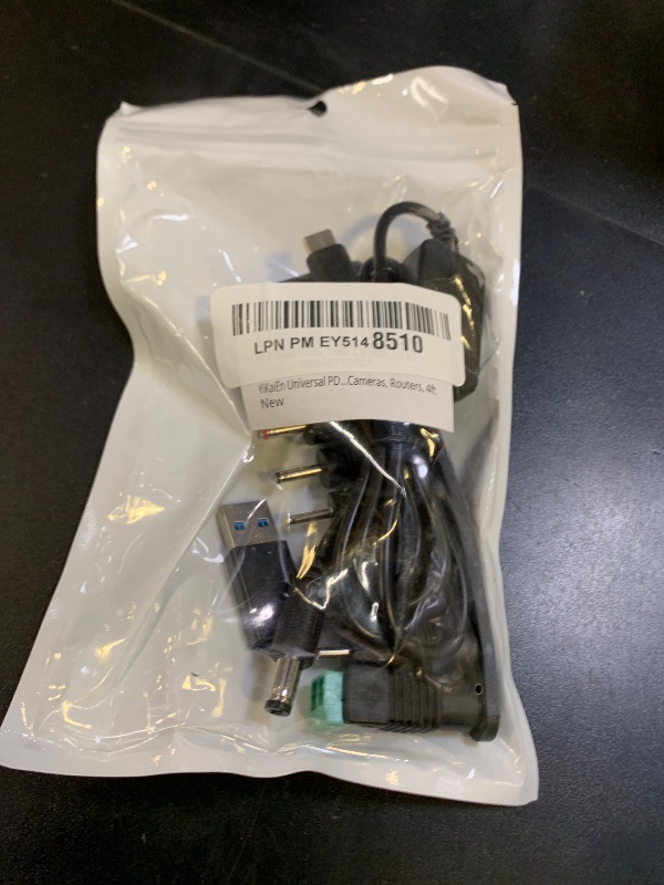 Photo 1 of YiKaiEn Universal PD Fast Charger, USB-C to DC 5V/9V/12V/15V/20V Multi-Voltage Adapter Cable with LED Display, 11 Connectors, for Phones, Laptops, Tablets, Led Light, Lamps, Cameras, Routers, 4ft