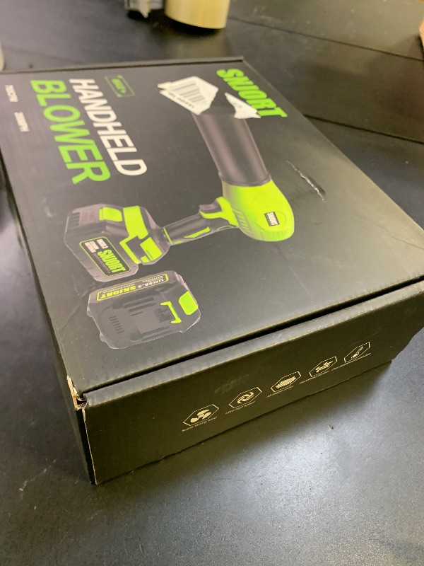 Photo 1 of Leaf Blower Cordless with Battery and Charger,500,000 RPM,Extended Nozzle,Lightweight Handheld Design,Blower for Patio Cleaning,car Blowing Water(Apple Green)