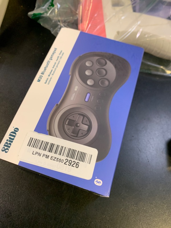 Photo 1 of 8Bitdo M30 Wireless Bluetooth Controller Retro Gamepad for Switch, PC Windows, MacOS, Android, Raspberry Pi with Sega Genesis & Sega Mega Drive Style (Black)