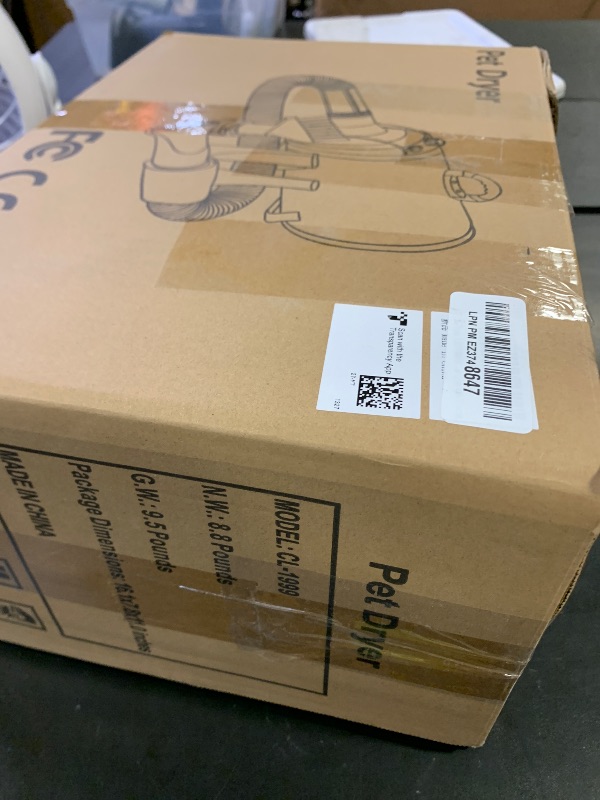 Photo 1 of Pet Dryer, 5.2HP/3800W Pet Grooming with Adjustable Speed and Temperature Control Dog Blow Dryer, Pet Hair Dryer with 3 Nozzle