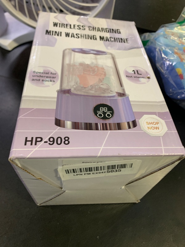 Photo 1 of Underwear Washing Machine | Rechargeable Mini Portable Washing Machine with 3000mah | Compact Deep Cleans Underwear, Baby Clothes | Lightweight for Apartment, Dorm, Hotel, RV, Travel & Camping