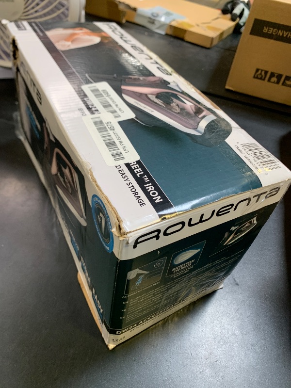 Photo 1 of Rowenta Access Stainless Steel Soleplate Steam Iron with Retractable Cord, Powerful Steam Diffusion, Auto-off and Anti-Drip, 1725 Watts, Black Clothes Iron, DW2459