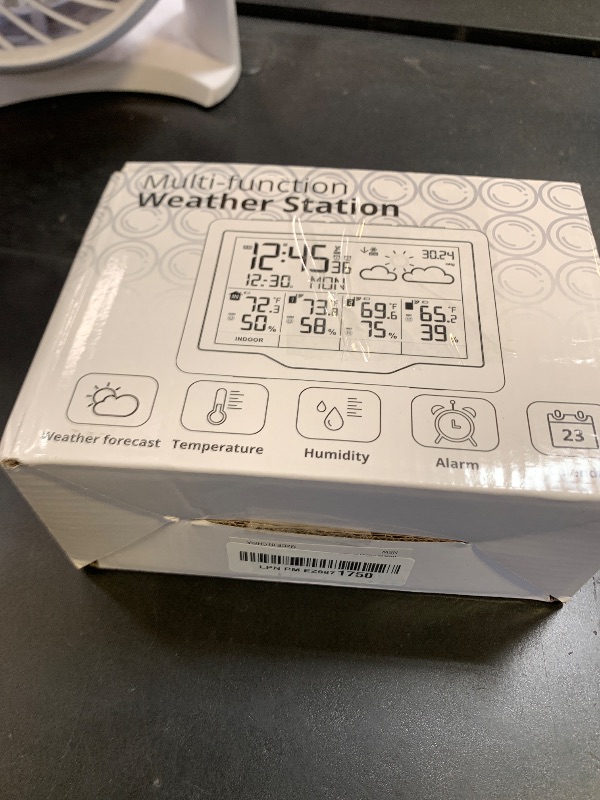 Photo 1 of Weather Station Wireless Indoor Outdoor with 3 Sensors, Indoor Outdoor Thermometer with Digital Atomic Clock & Dual Alarm, Temperature Humidity Monitor and Barometer with Backlight for Forecast