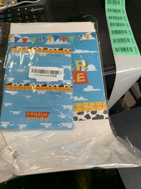 Photo 1 of Boy Story Baby Shower Decorations Diaper Raffle Box with 50 Tickets Cards,It's A Boy Story Baby Shower Theme Game