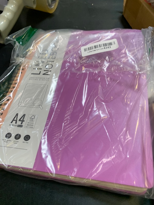 Photo 1 of Taja Spiral Lined Notebook, 8.5"x11" Notebooks for Work, Large A4 Journal for Women & Men, College Ruled Journaling Notebook for Writing, Plastic Cover Spiral Journal, Purple