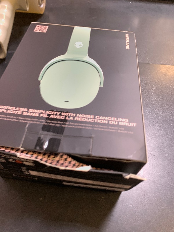 Photo 1 of Skullcandy Hesh ANC Over-Ear Noise Cancelling Wireless Headphones with Charging Cable, 22 Hr Battery, Microphone, Works with iPhone Android and Bluetooth Devices - Preppy Sage