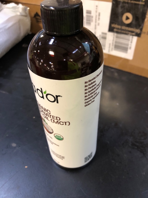 Photo 1 of PURA D'OR 16 Oz ORGANIC Fractionated Coconut Oil - MCT Oil - 100% Pure & Natural USDA Certified Cold Pressed Carrier Oil - Unscented, Hexane Free Moisturizer For Face, Skin & Hair Tonic - Men & Women