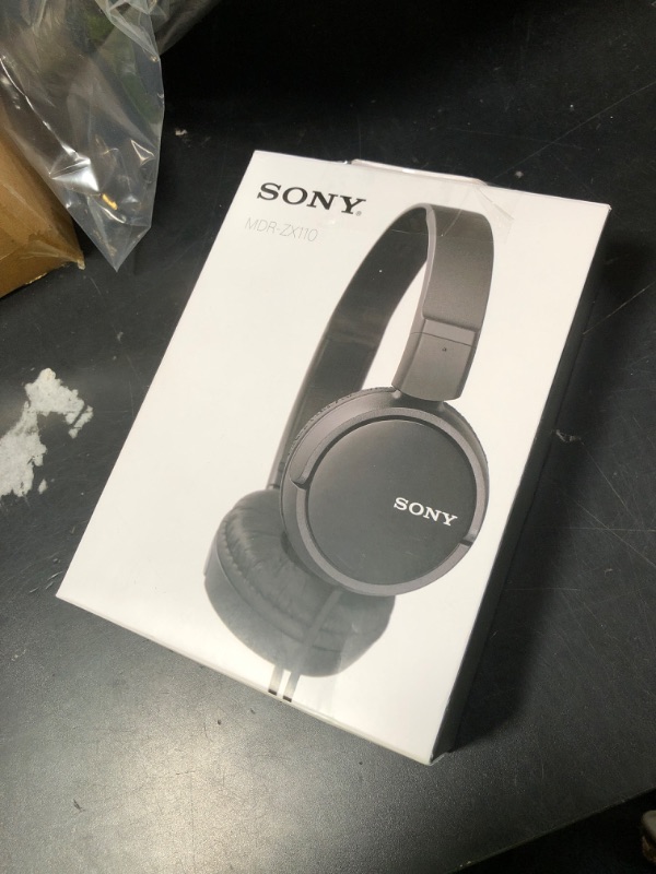 Photo 1 of Sony ZX Series Wired On-Ear Headphones, Black MDR-ZX110