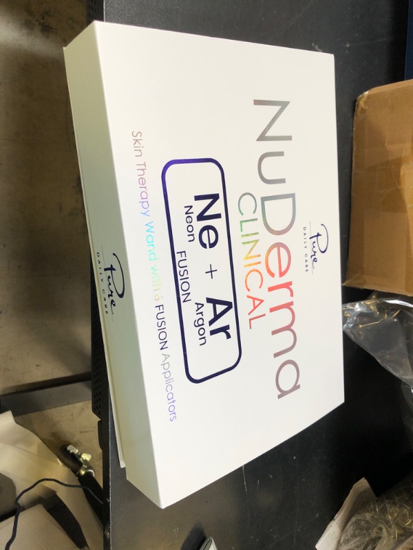 Photo 1 of NuDerma Clinical Skin Therapy Wand - Portable Skin Therapy Machine w 6 Fusion Neon + Argon Wands – Anti Aging - Clarifying - Skin Tightening & Radiance - Wrinkle Reducing