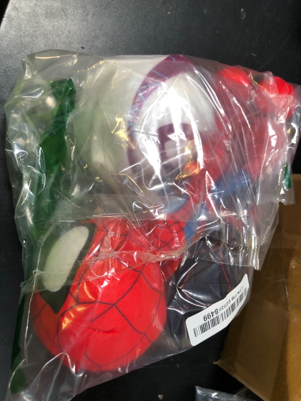 Photo 1 of Marvel Spidey & His Amazing Friends 8" Plush 3-Pack Set - Spider-Man, Miles Morales, Gwen Stacy Ghost - Officially Licensed Stuffed Animal Toy Figures - Spider-Verse Gift for Kids, Boys, Girls