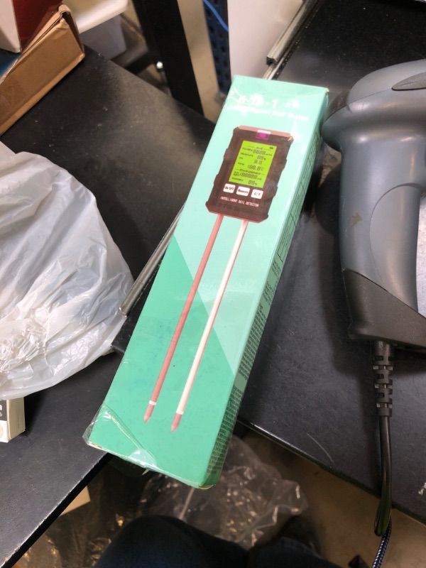 Photo 1 of 6-in-1 Soil Moisture Meter, pH/Temperature/Soil Moisture/Sunlight/Air Humidity/Soil Fertility Soil Tester for Farming, Gardening, Lawns and Outdoor Plants (2*AAA Battery Needed)