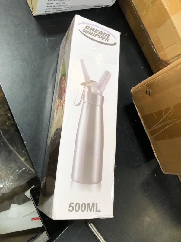 Photo 1 of NATUREKIT Homemade Whipped Cream Dispenser,Large 500ml / 1 Pint Capacity Cream Whip Canister with 6 Decorating Nozzles and Cleaning Brush,Leak Free Whipped Cream Maker for Desserts, Dips, Sauces