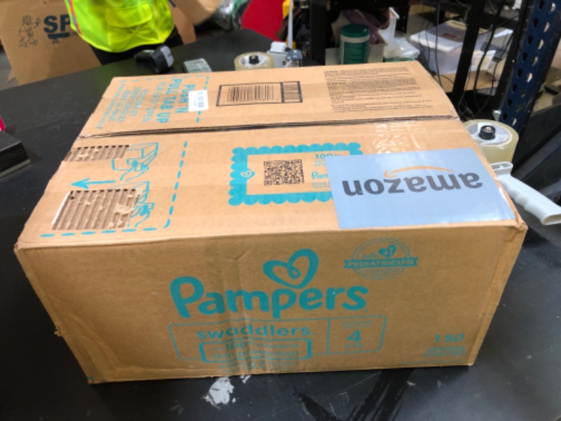 Photo 1 of Pampers Baby Diapers - Swaddlers - Size 4, 150 Count, Ultra Absorbent Disposable Infant Diaper