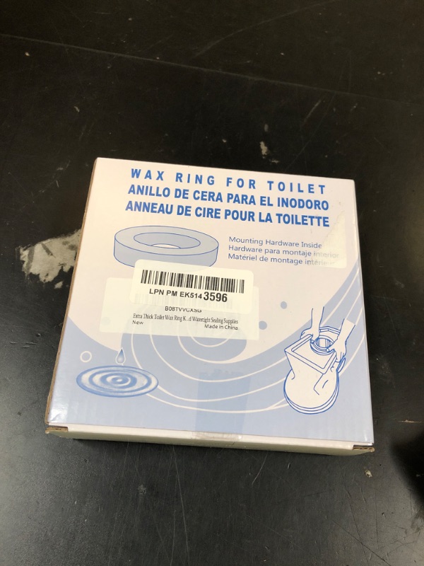Photo 1 of Extra Thick Toilet Wax Ring Kit Include Closet Bolts, Bolt Caps, Thick Flange and Retainer Washers, Fits 3 Inch and 4 Inch Waste Lines for Toilet Gas Odor and Watertight Sealing