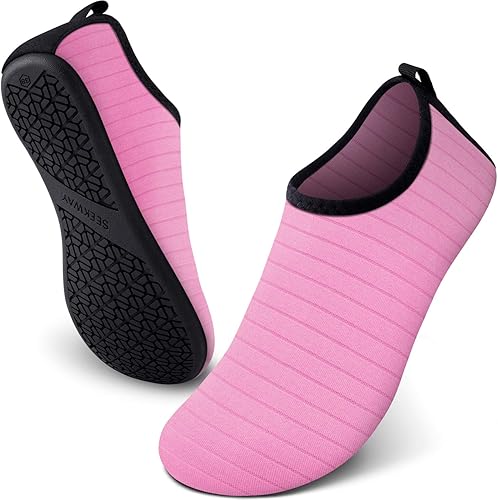 Photo 1 of SIMARI Water Shoes for Women Men Aqua Socks Swim Surf Beach Barefoot Yoga Travel Camping Essentials Kayak Boat Accessories Quick-Dry Non Slip Adult Youth SWS002