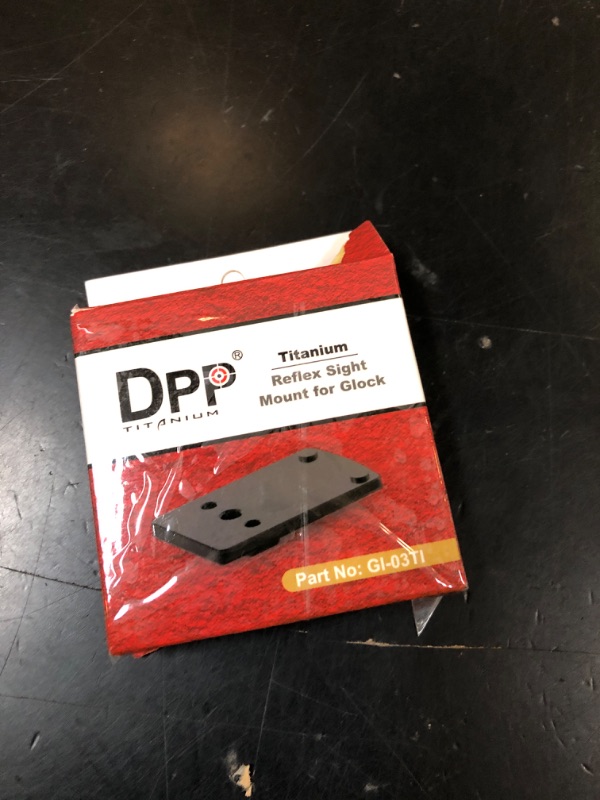 Photo 1 of DPP Titanium Rear Sight Dovetail Mount/Mounting Plate/Adapter Compatible with Glock Holosun 507K,Shield RMS