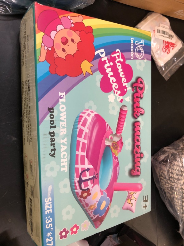 Photo 1 of Inflatable Pool Floats Kids-Girls Pool Toys for Toddlers Ages 3-8, Kids Floats for Swimming Pool, Pink Princess Pool Floaties for Summer Water Toys