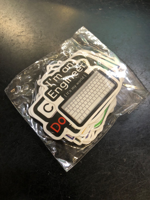 Photo 1 of 50PCS Programming Stickers Gifts for Developers Programmers Hackers Engineers, Icicrim Program Stickers for Laptop Computer Water Bottles Luggage Vinyl Waterproof Decals