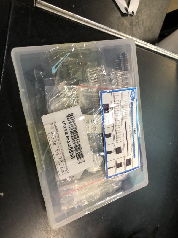Photo 1 of Taiss 600PCS Dupont Connector Kit - 2.54mm 1/2/3/4/5/6/7 Pin Housing Connector and Male/Female Crimp Pin, Jumper Wire Cable