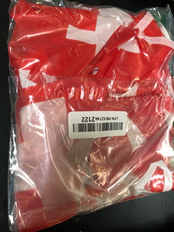 Photo 1 of Switzerland String Flag Pennant Banner, Small Mini Swiss Flags Bunting Banner, National Country Decoration for School, Party, Sports Events, Festival, 33 Feet 30 Flags