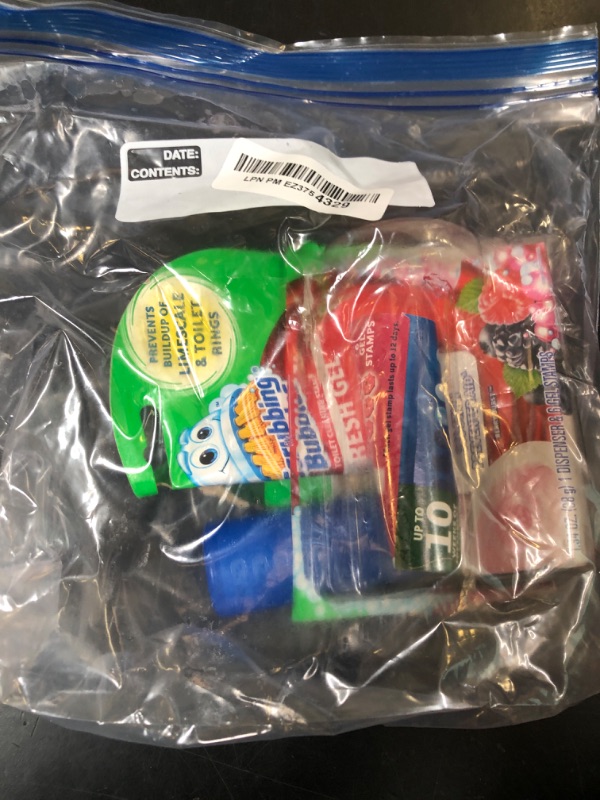 Photo 1 of Scrubbing Bubbles Fresh Gel Toilet Bowl Cleaning Stamps, Helps Keep Toilet Clean and Helps Prevent Limescale & Rings, Berry Burst Scent, 6 Stamps