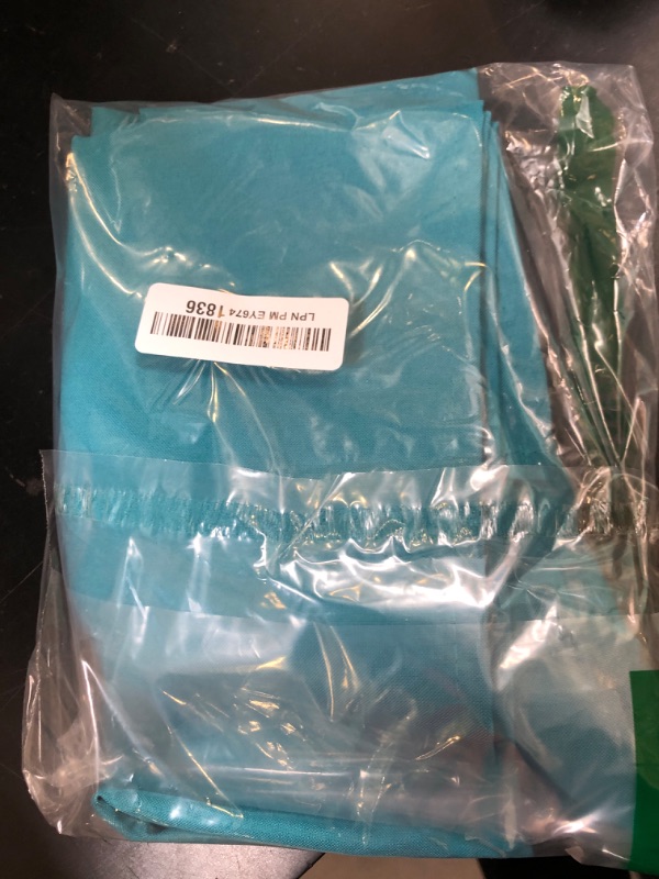 Photo 1 of Hiasan 2 Pieces Turquoise Square Tablecloth - Water Resistant and Spillproof Dining Room Washable Fabric Table Cloth for Dining Room, Polyester, 30 x 30 Inch