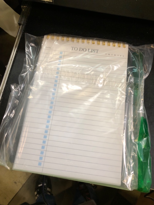 Photo 1 of To Do List Notepad 3 Pack, Undated Daily Planner Notepad With To Do List Notebook Checklist Planner Spiral Waterproof Notepad for Office Supplies, School Planner, 52 Sheets/Pack, 5.5"*8.3" A5 Size