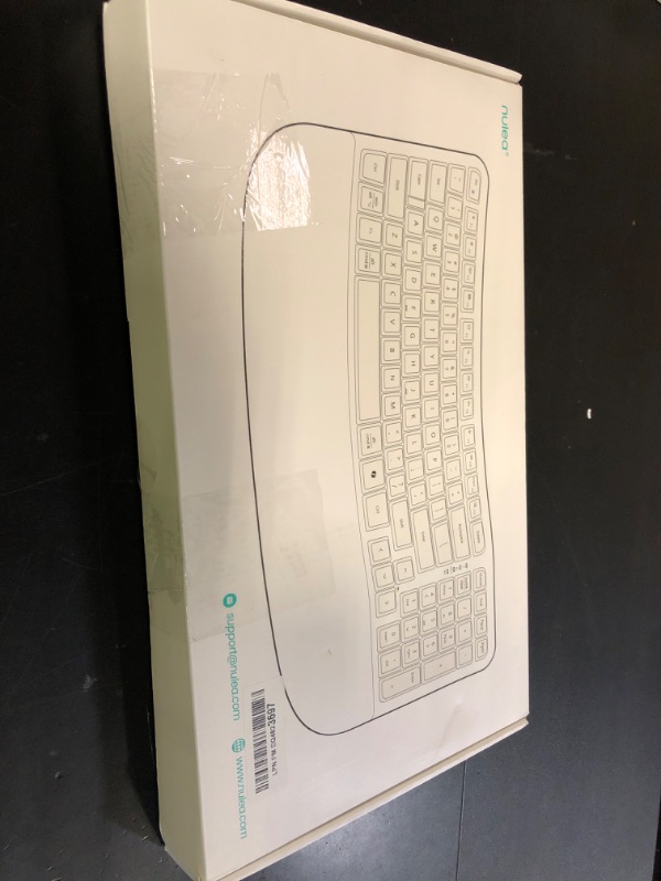 Photo 1 of Nulea RT08 Wave Keys Wireless Ergonomic Keyboard with Cushioned Palm Rest, 2.4GHz Ergo Cordless USB Computer Keyboard, Comfortable Natural Typing, for Laptop, Mac, Windows Black