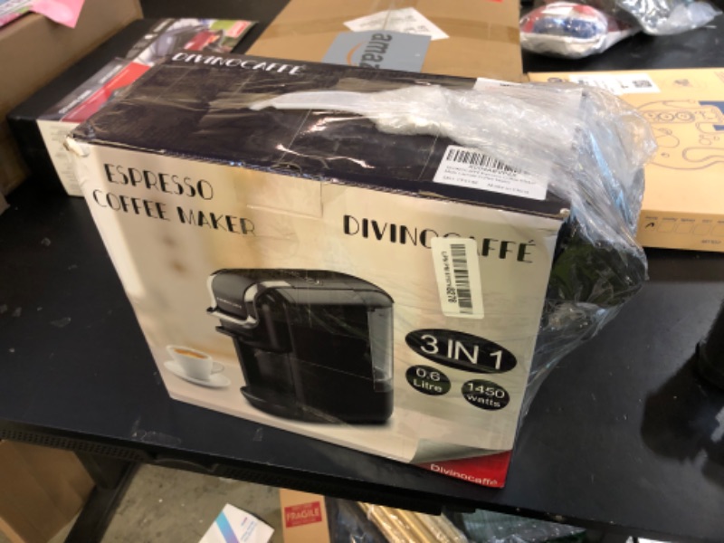 Photo 1 of DIVINOCAFFÉ Espresso Maker for Nespresso Capsule, Lavazza Blue Capsule & Coffee Powder, 19 Bar Pump Pressure Makes Authentic Espresso Coffee, Mini Espresso Coffee Machines with Removable Water Tank.