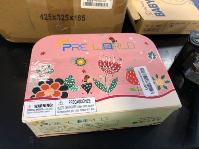 Photo 1 of Tea Party Set for Little Girls,PRE-WORLD Princess Tea Time Toy Including Dessert,Cookies,Doughnut,Teapot Tray Cake, Tablecloth & Carrying Case,Kids Kitchen Pretend Play for Girls Boys Age 3-6