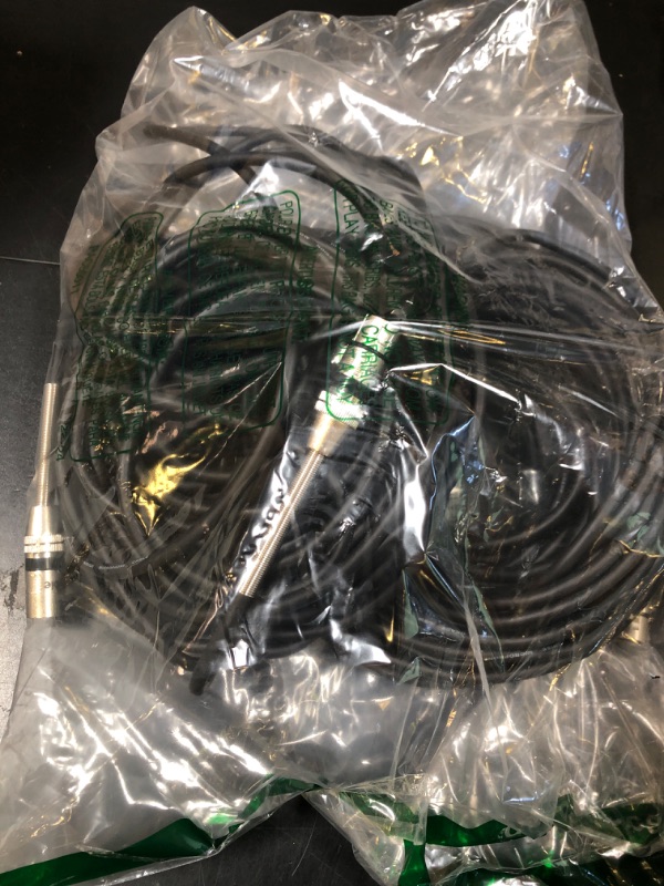 Photo 1 of XLR Cable 75 Feet (2 Pack), 22AWG, Zinc Alloy Shells, XLR Male to Female Heavy Duty Cable, 3 Pin Balanced Shielded Microphone Cord, Durable & Flexible Patch XLR Cable, Metal Spring SR-Black