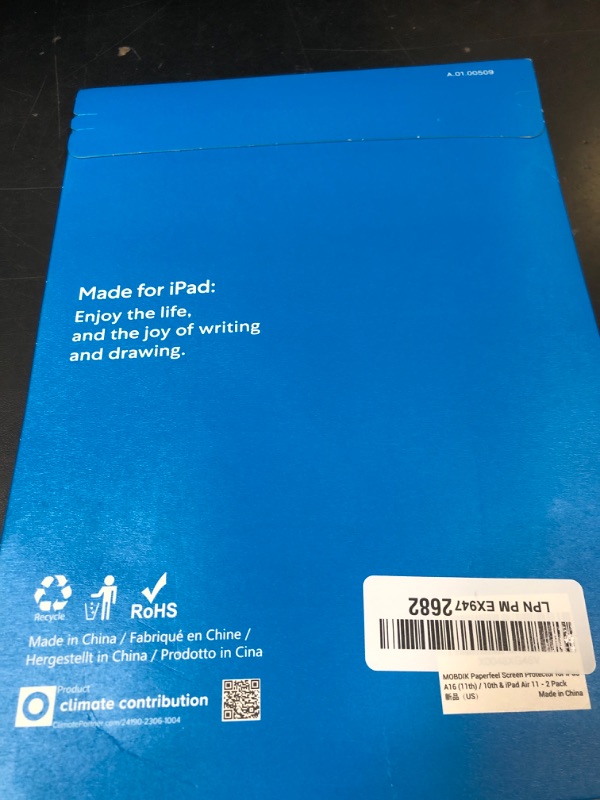 Photo 1 of MOBDIK 2 Pack Paperfeel Screen Protector Compatible with iPad A16 11th / 10th Generation (2025/2022) & iPad Air 11 M3 2025 / M2 2024, Crafted for Natural Writing, Less Reflection, Easy Installation