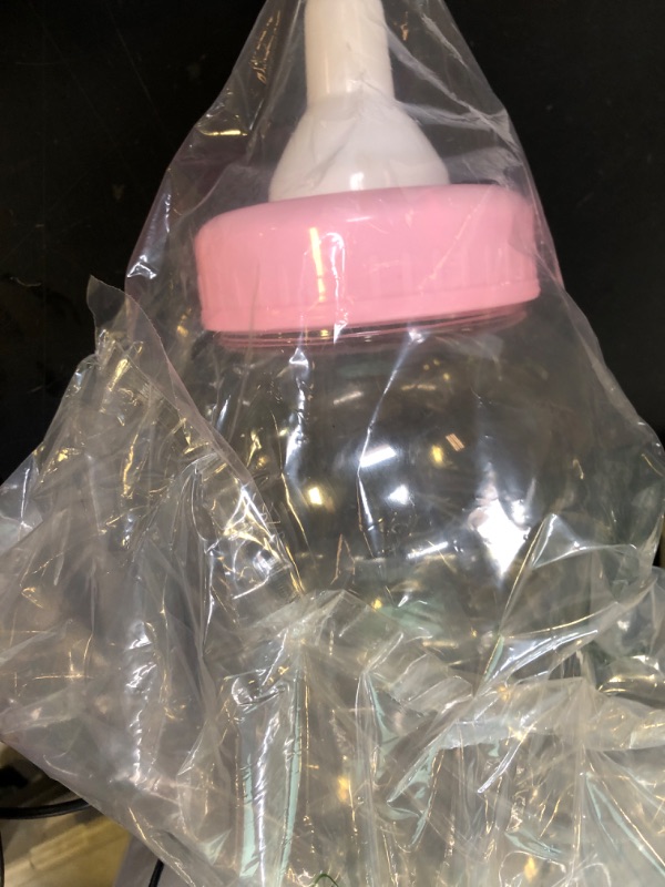 Photo 1 of Homeford Jumbo Plastic Baby Milk Bottle Coin Bank, 15-Inch - Light Pink
